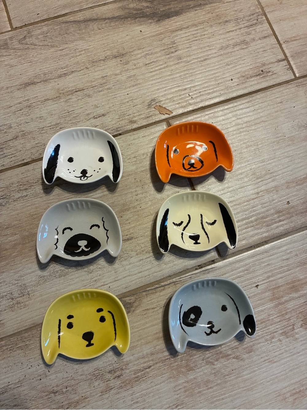 Now Design Trinket Bowls -Set of 6 -Puppy Love Ceramic